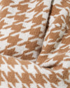 Tricot pied-de-poule marron