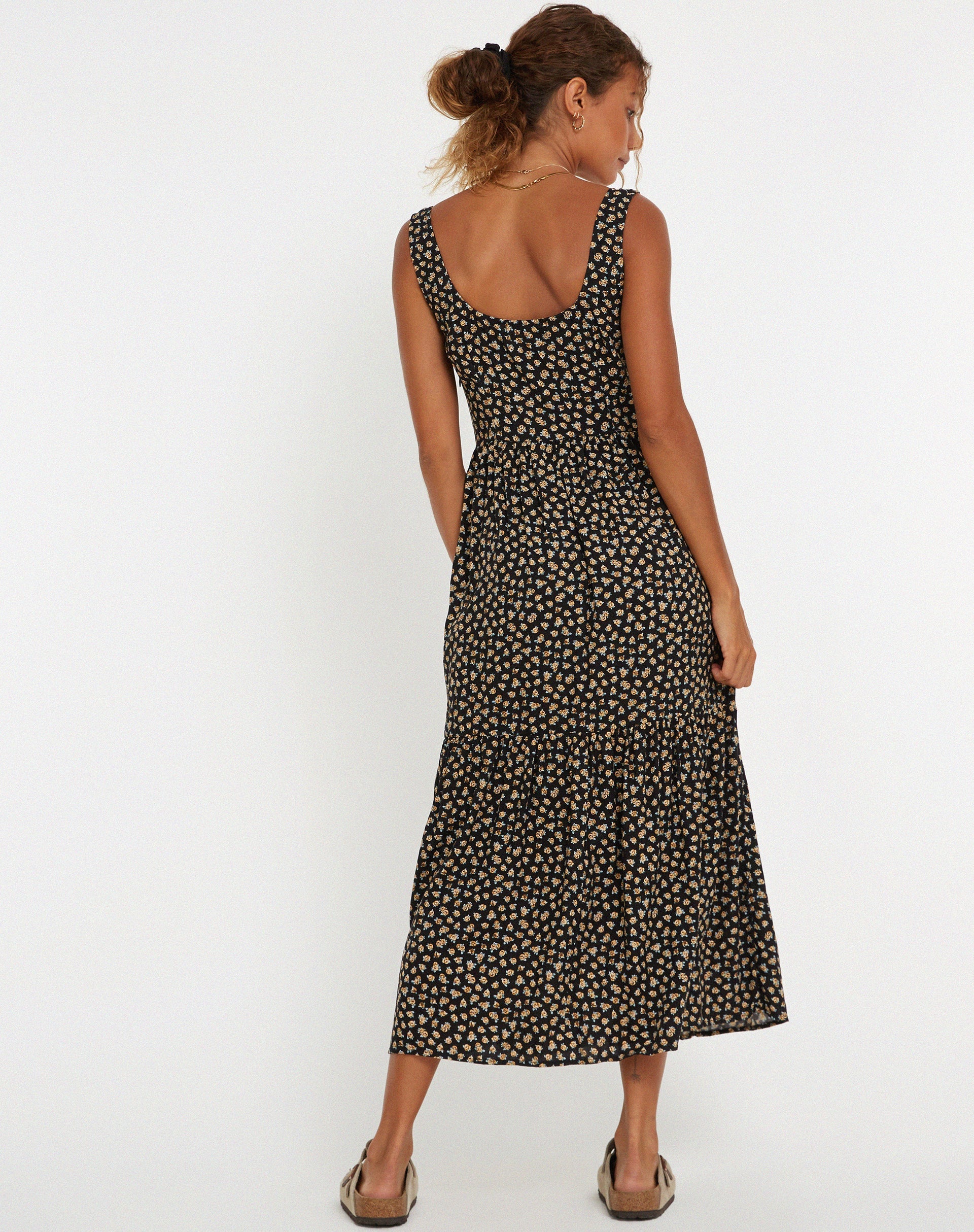 Image de Marisol Maxi Dress in Ditsy Floral Bronze