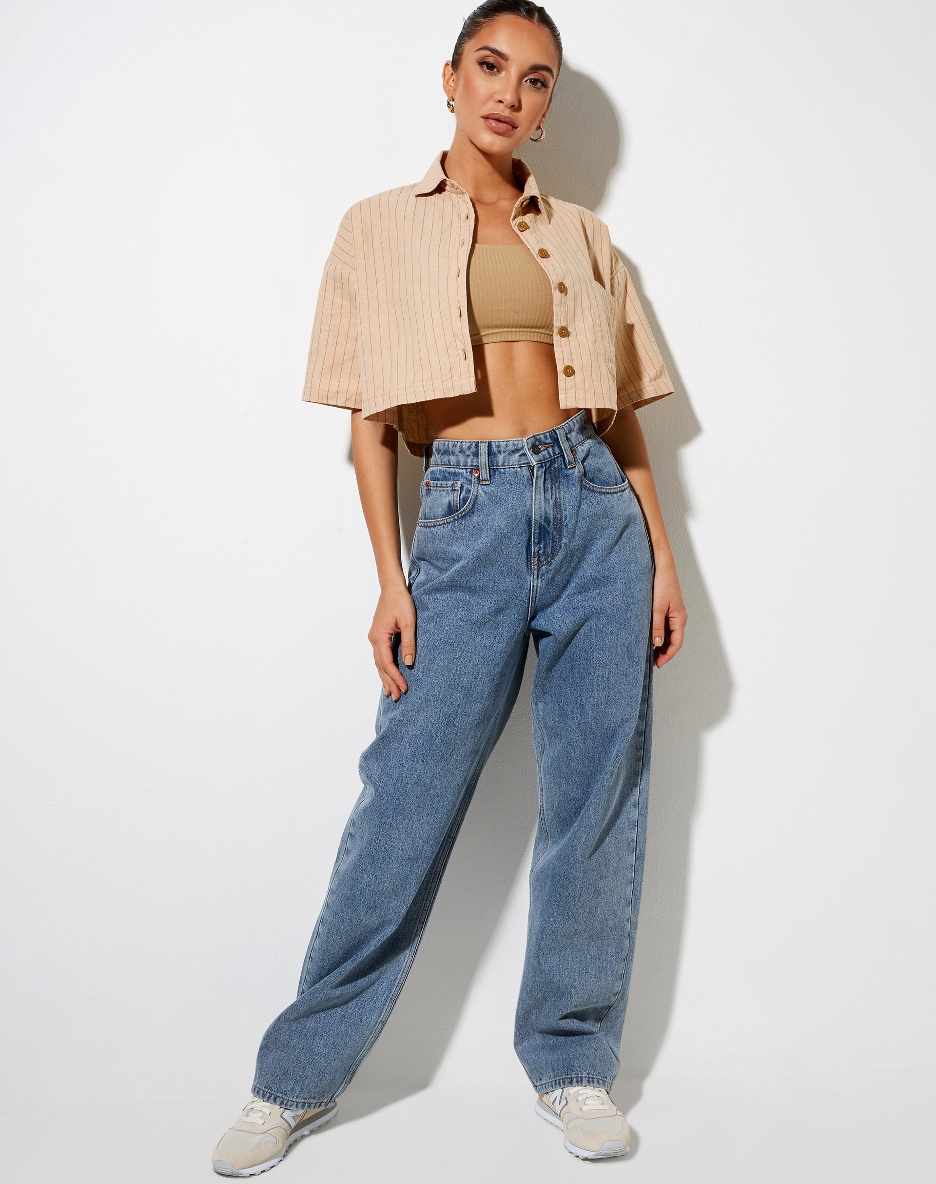 Image de Marka Crop Top in Pencil Stripe