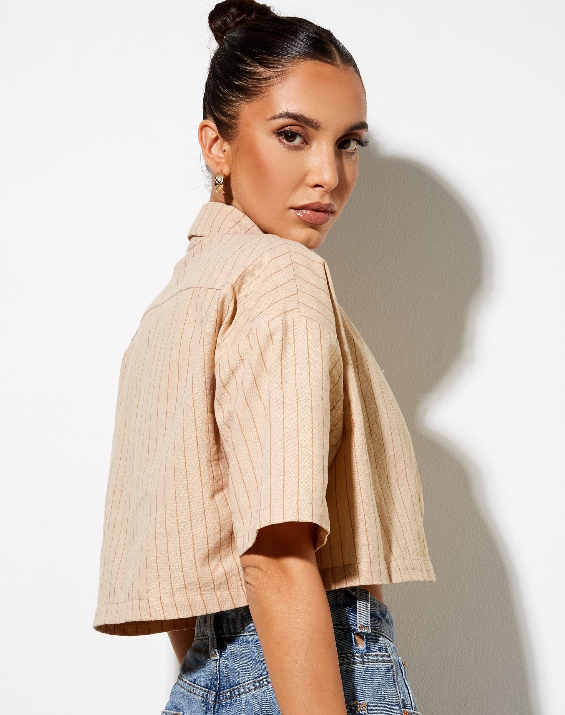 Image de Marka Crop Top in Pencil Stripe