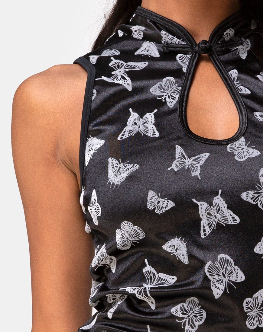 Image de Marli Dress in Black Butterfly Flock