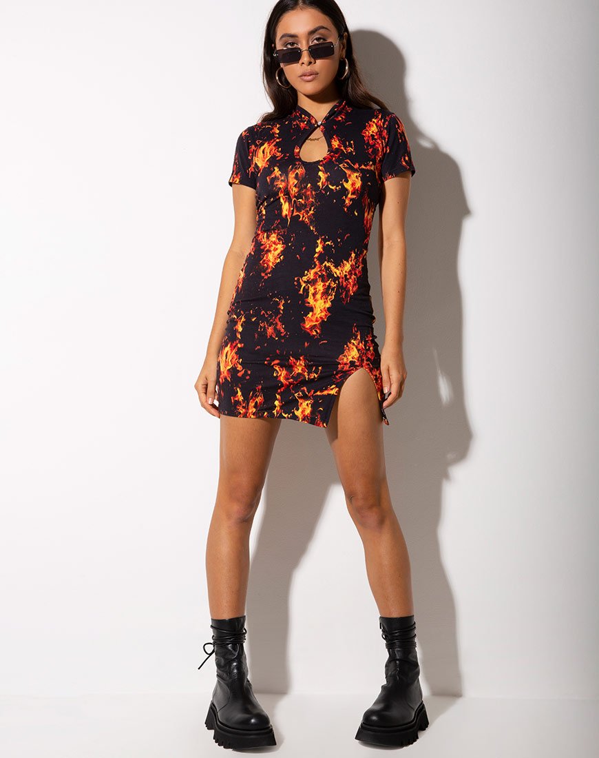 Image de Marlin Bodycon Dress in Fire