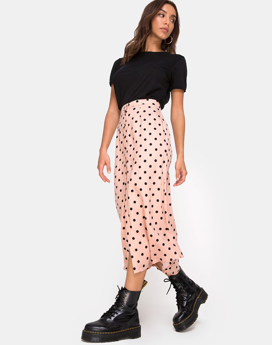 Image de Marni Midi Skirt in New Polka Nude