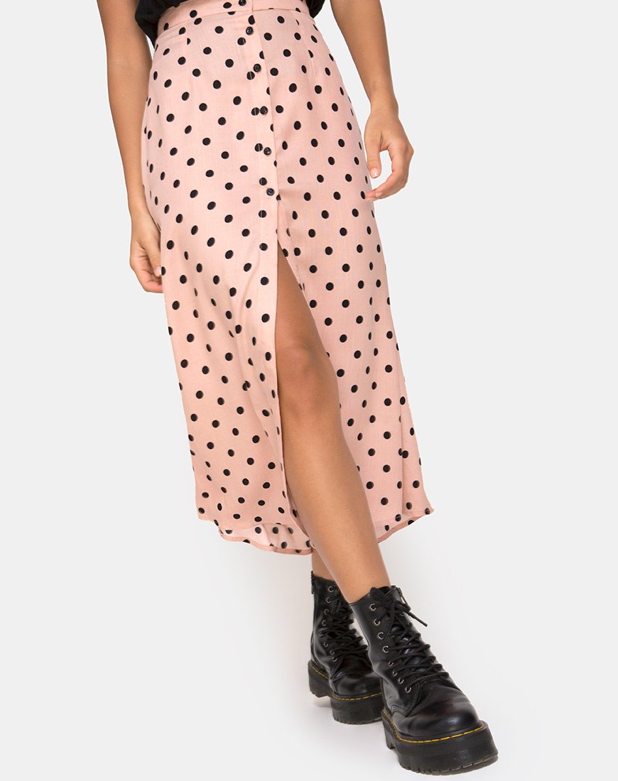 Image de Marni Midi Skirt in New Polka Nude