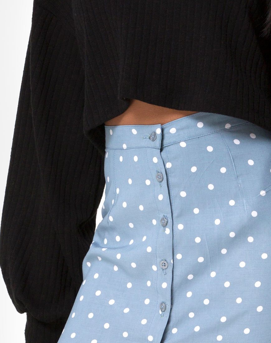 Image de Marni Midi Skirt in Skater Polka Blue