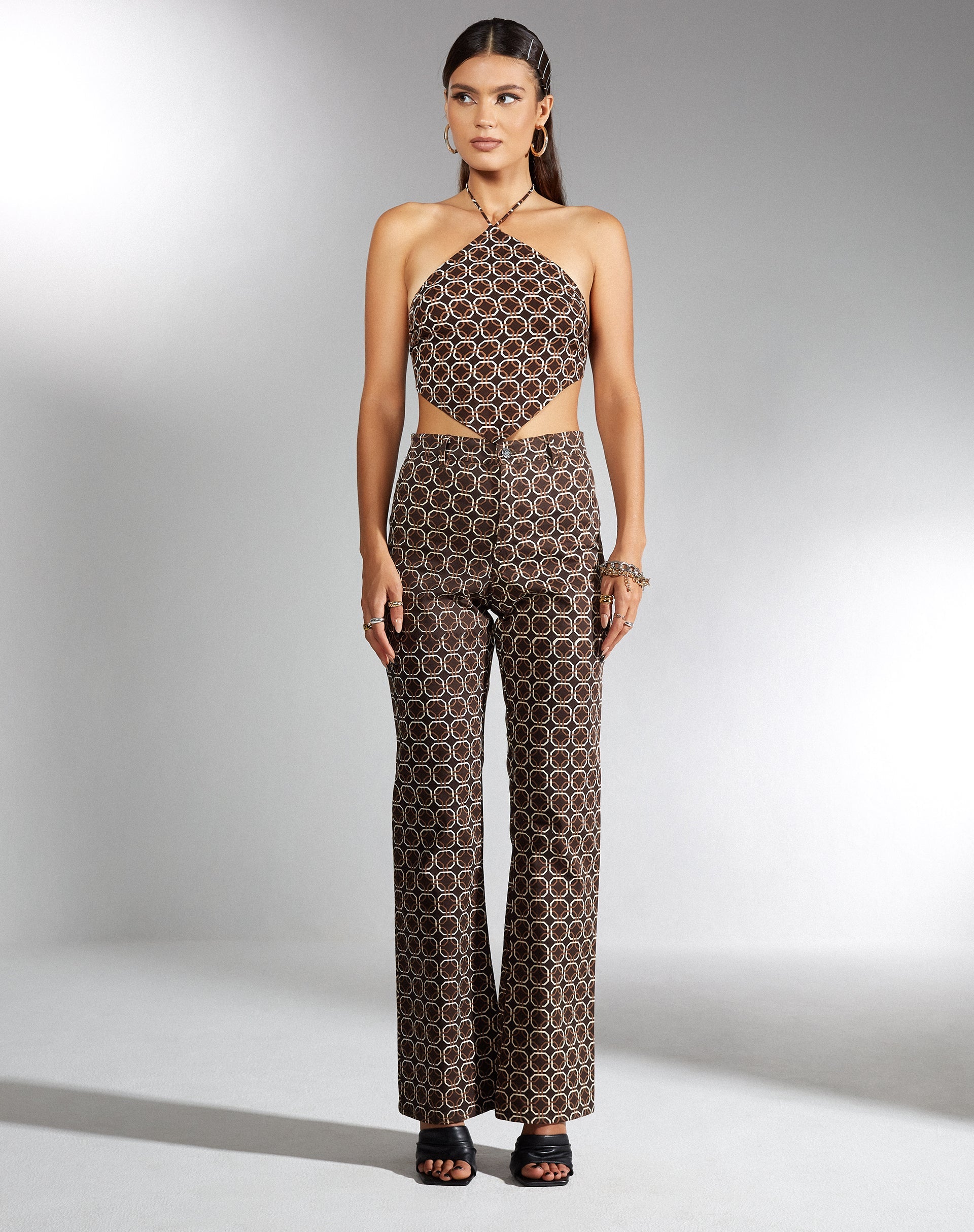 Image de MOTEL X IRIS Mauda Top in Chain Tangle Dark Brown