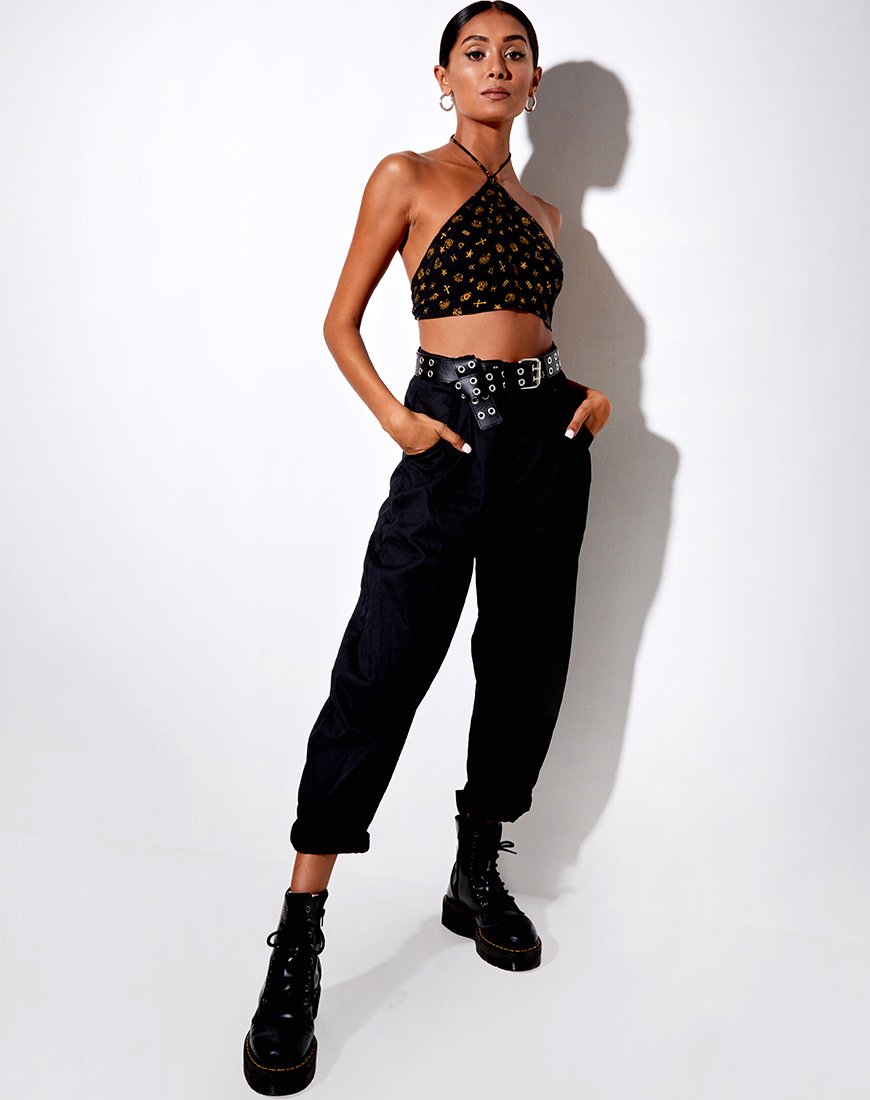 Image de Maudy Crop Top in Mini Astro Black