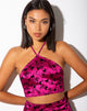 Image de Maudy Crop Top in Butterfly Bloom Pink