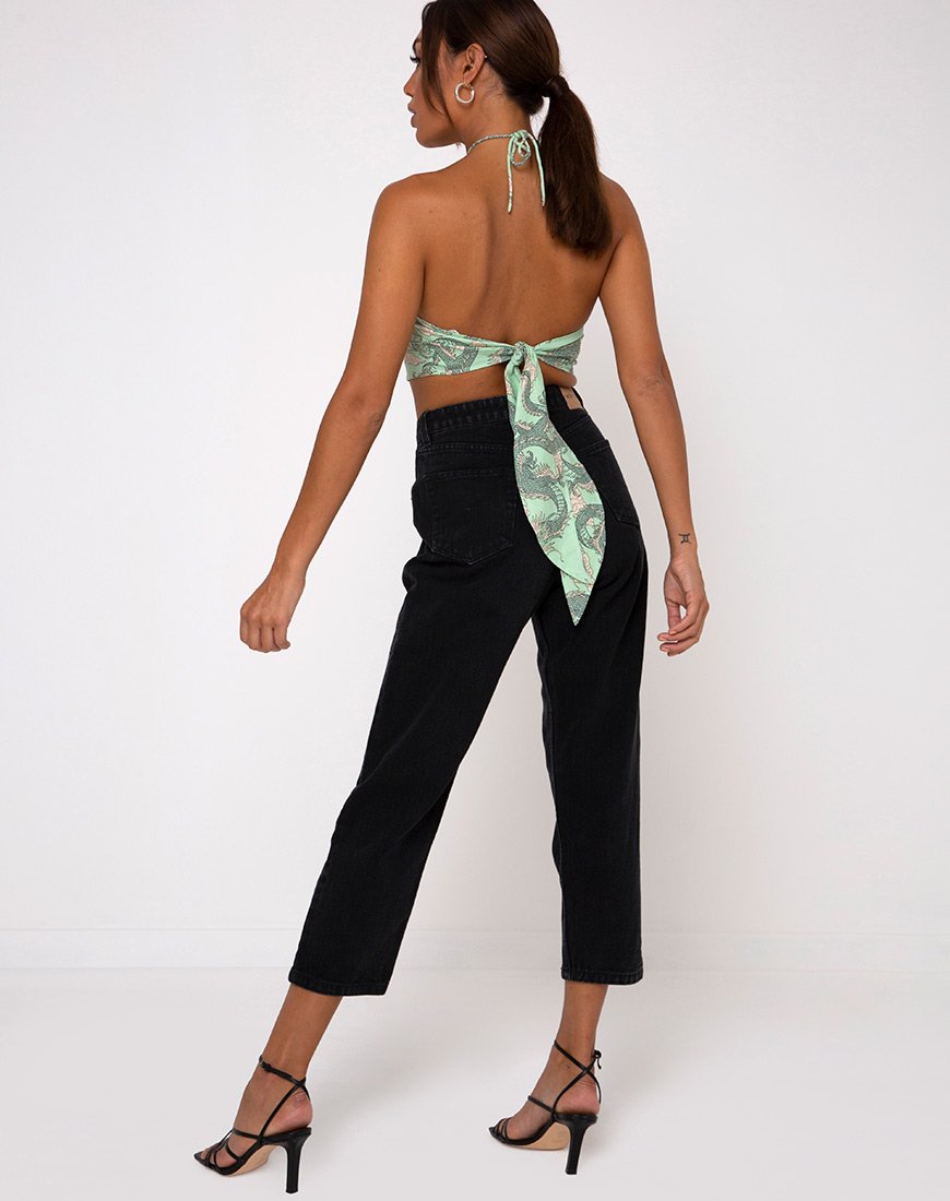 Image de Maudy Crop Top in Chinese Dragon Neo Mint