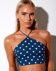 Image de Maudy Crop Top in Medium Polka Navy