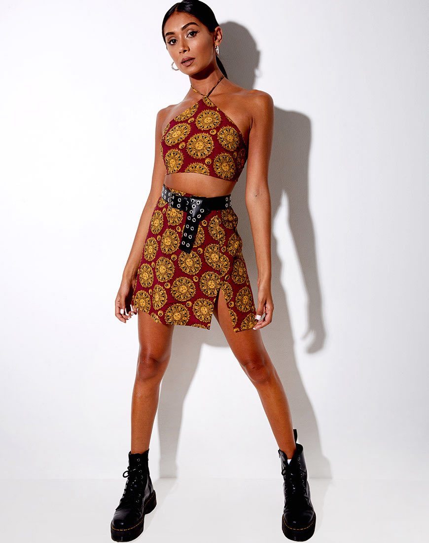 Image de la mini-jupe Sheny en cadran solaire