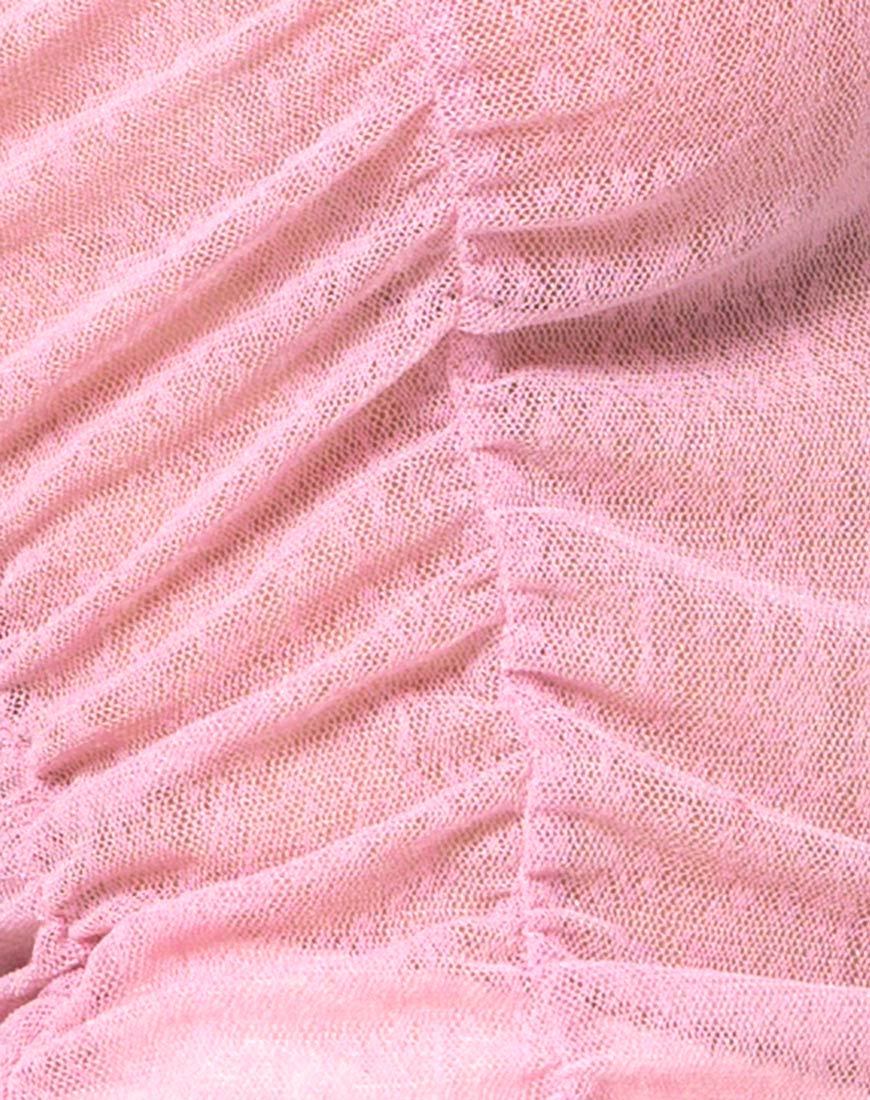 Image of Mauna Bodycon Dress in Sheer Knit Blush