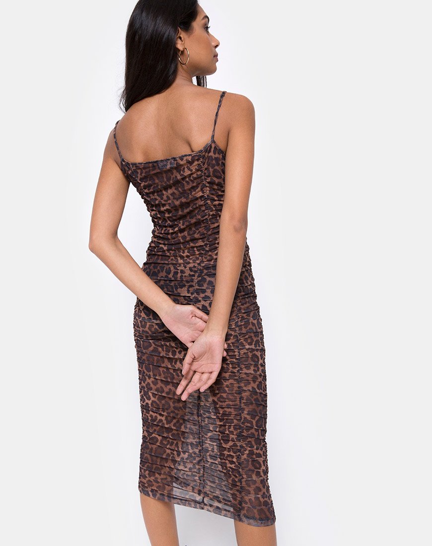 Image de la robe Mauna en maille léopard