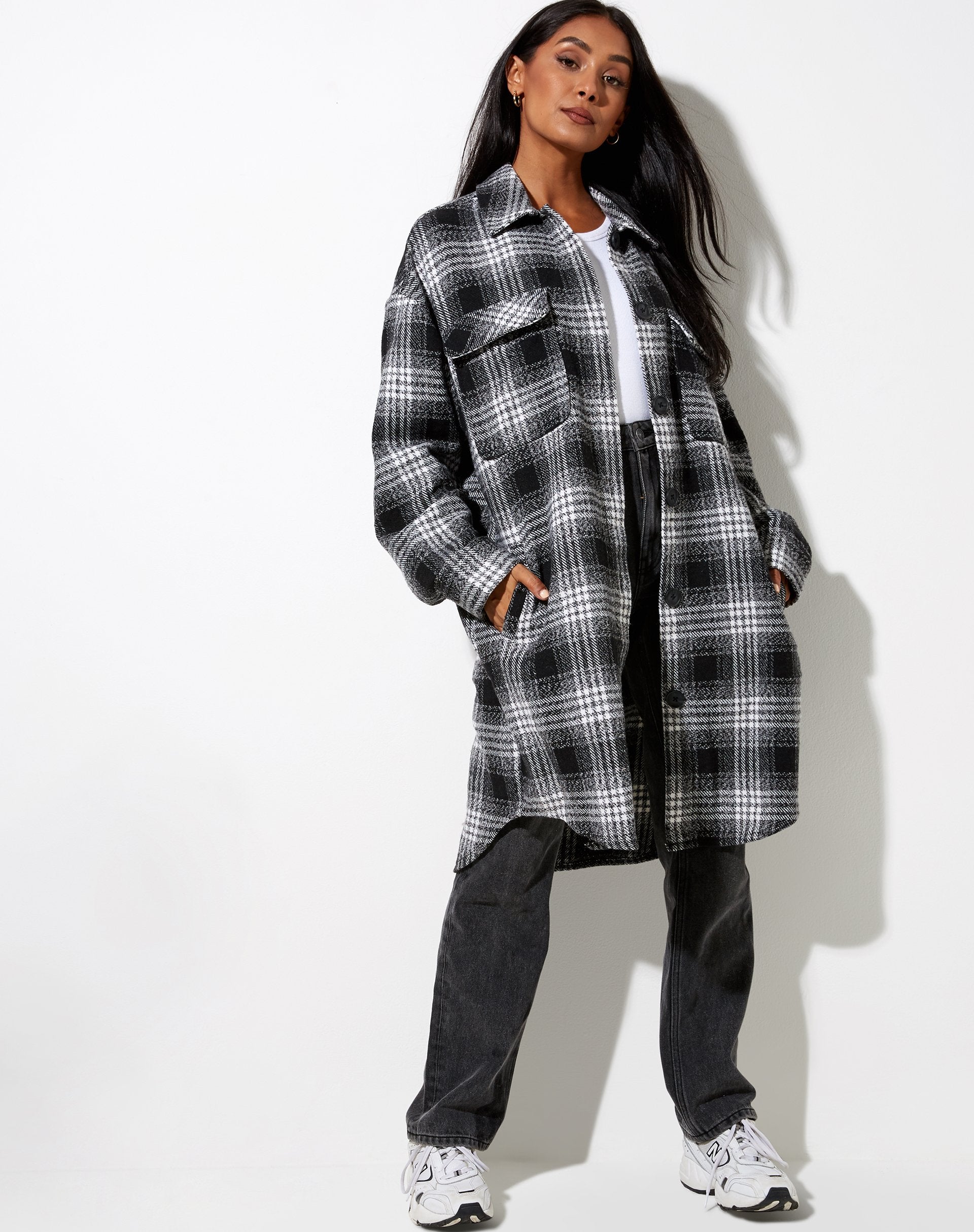Image de la chemise Maxiella à carreaux noirs
