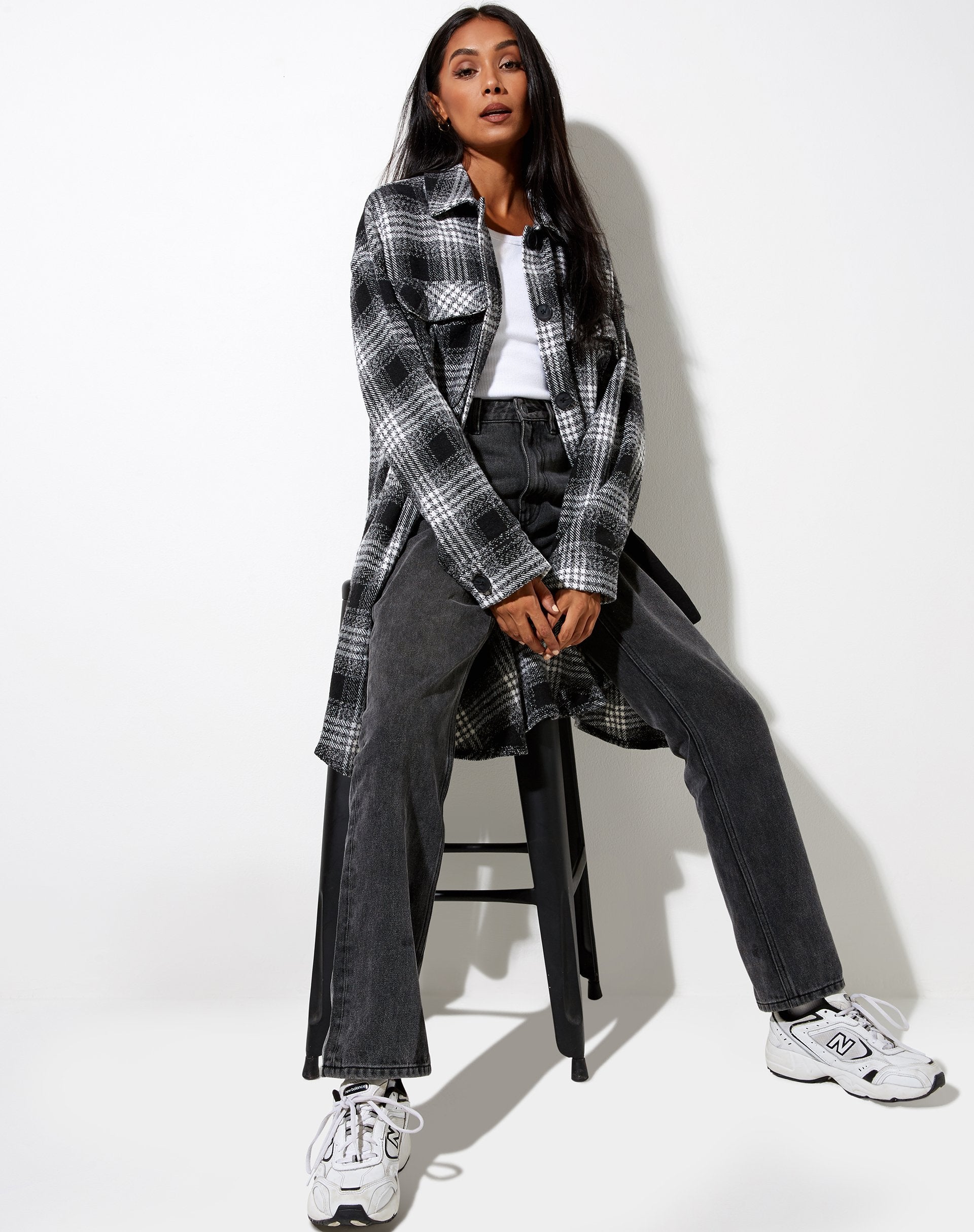 Image de la chemise Maxiella à carreaux noirs