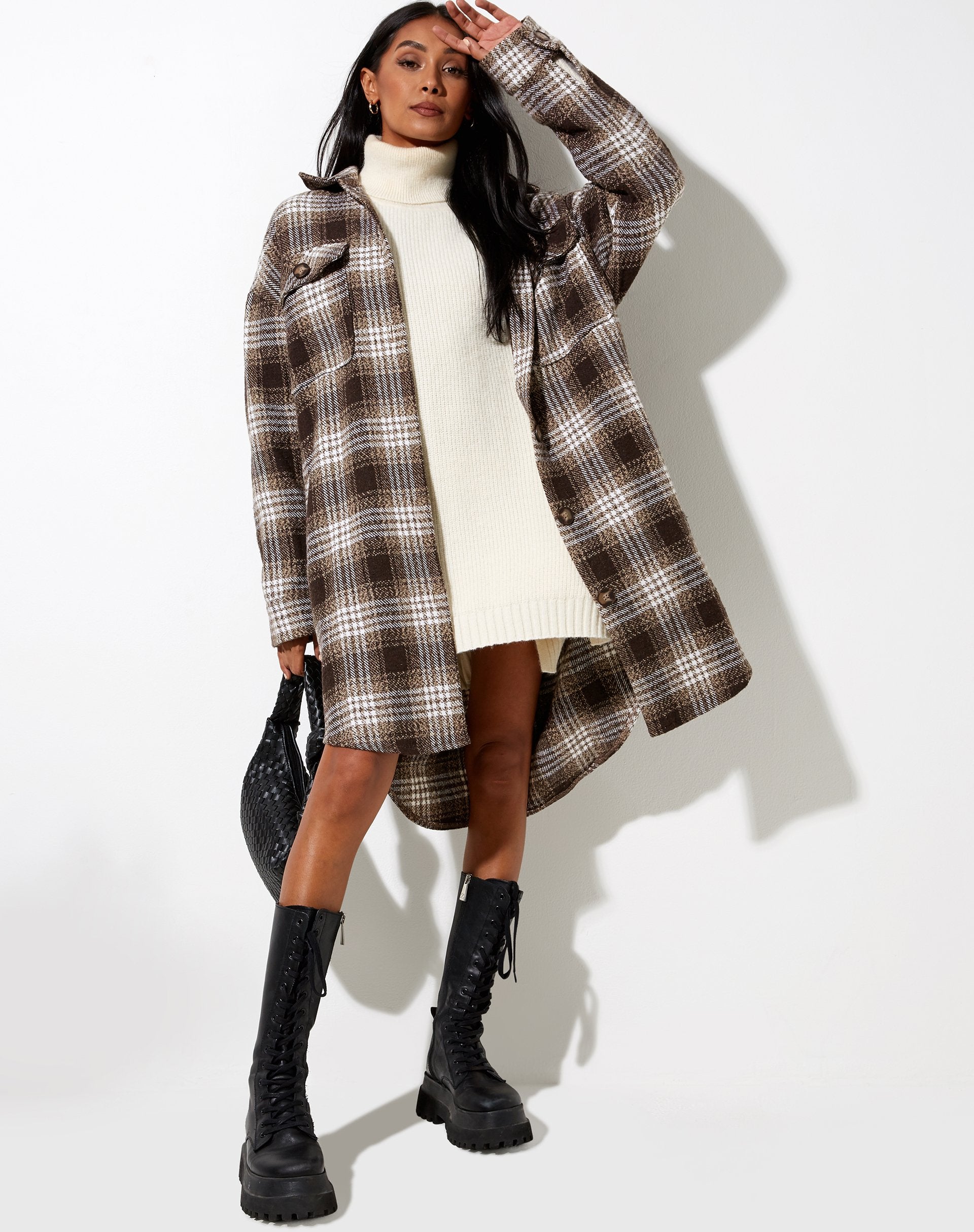Image de la chemise Maxiella à carreaux bruns
