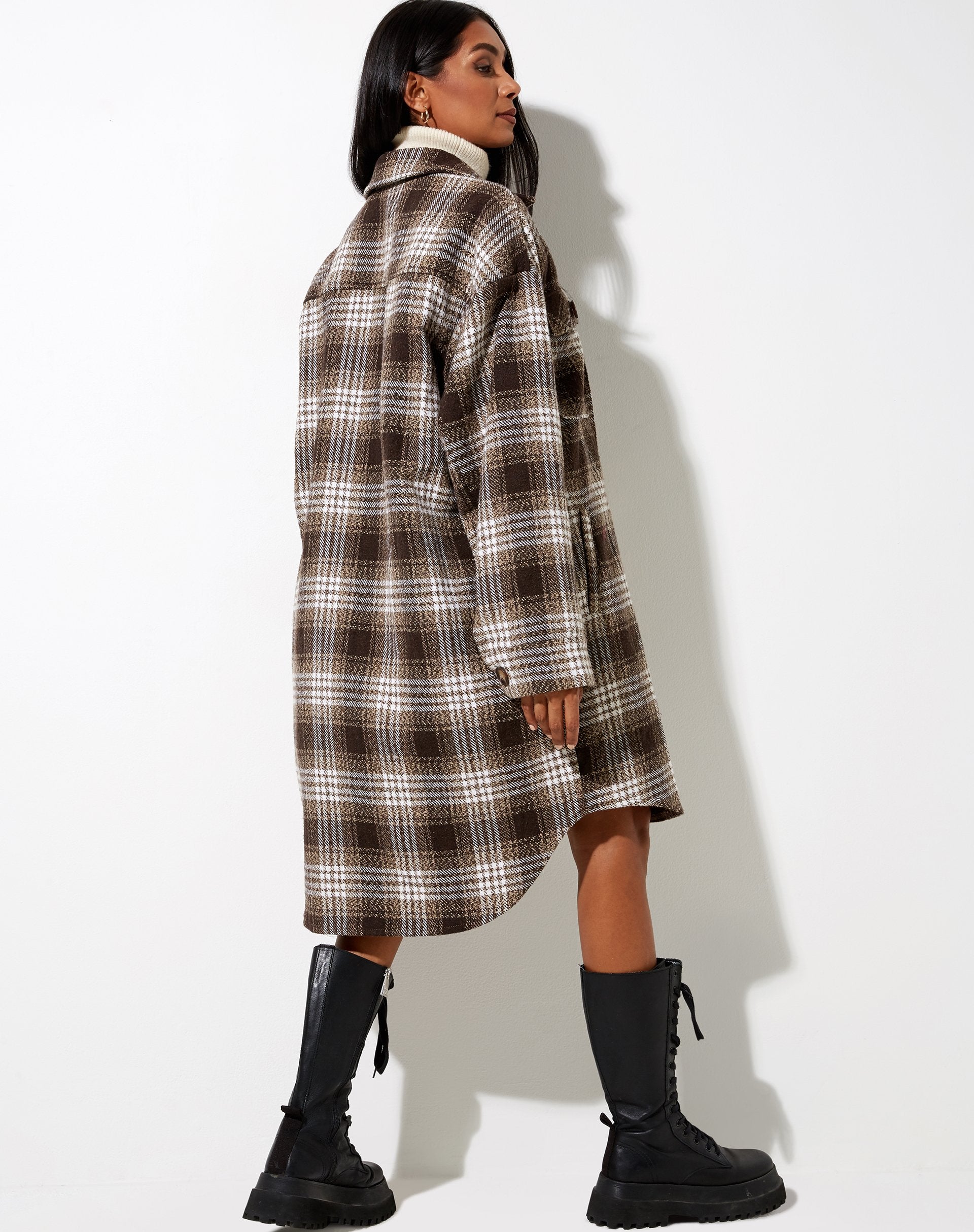 Image de la chemise Maxiella à carreaux bruns