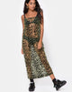 Image de Maxine Maxi Dress in Lime Animal Flock