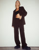 IMAGE DU pantalon Cimo en tailleur chocolat noir