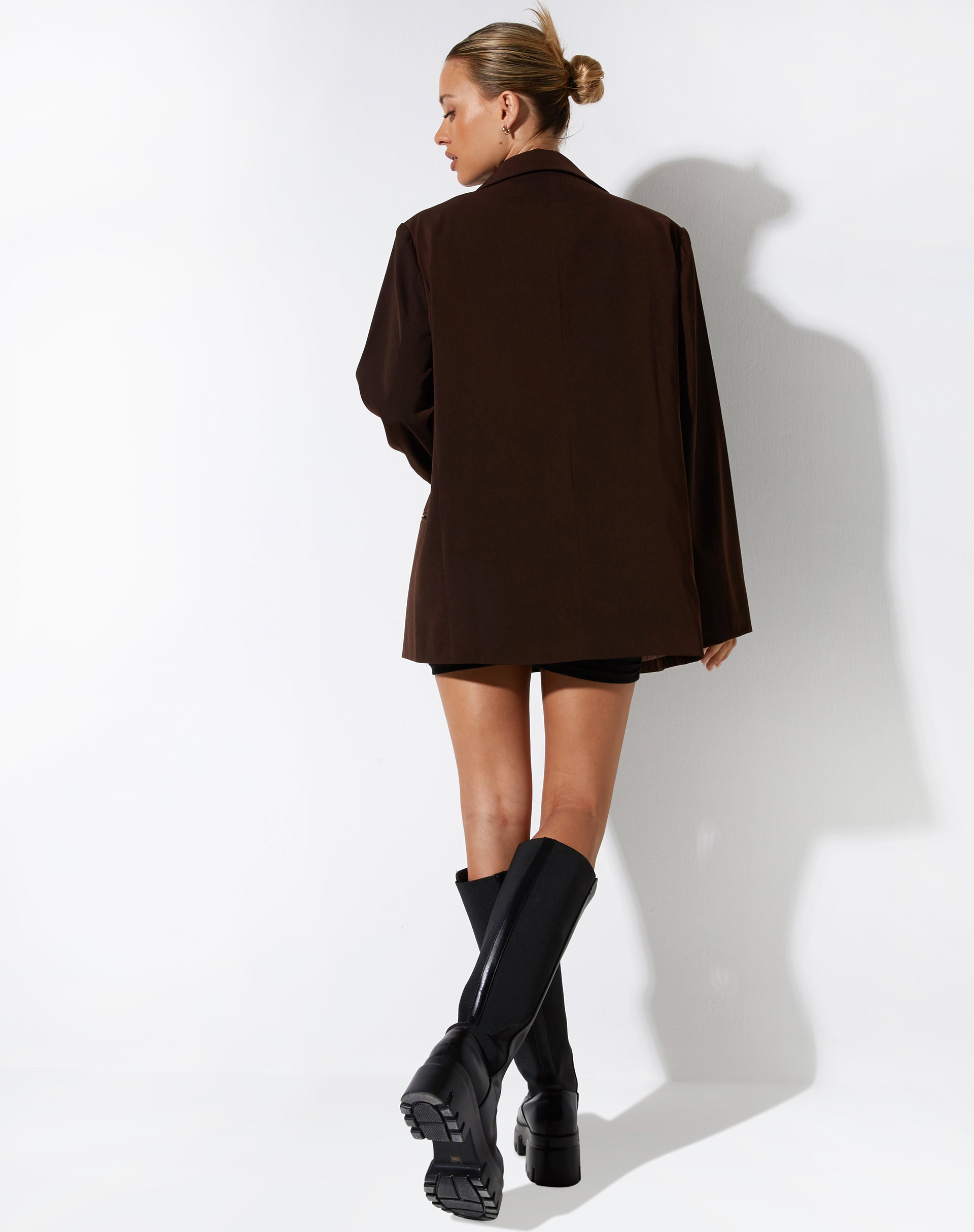 IMAGE DU Blazer Mazaya en Tailoring Chocolat Noir