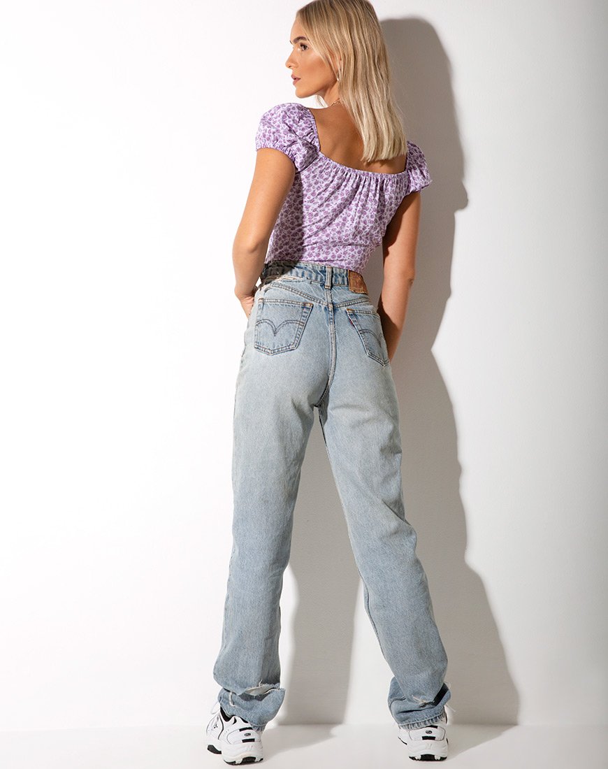 Image de Mazu Top in Ditsy Rose Lilac