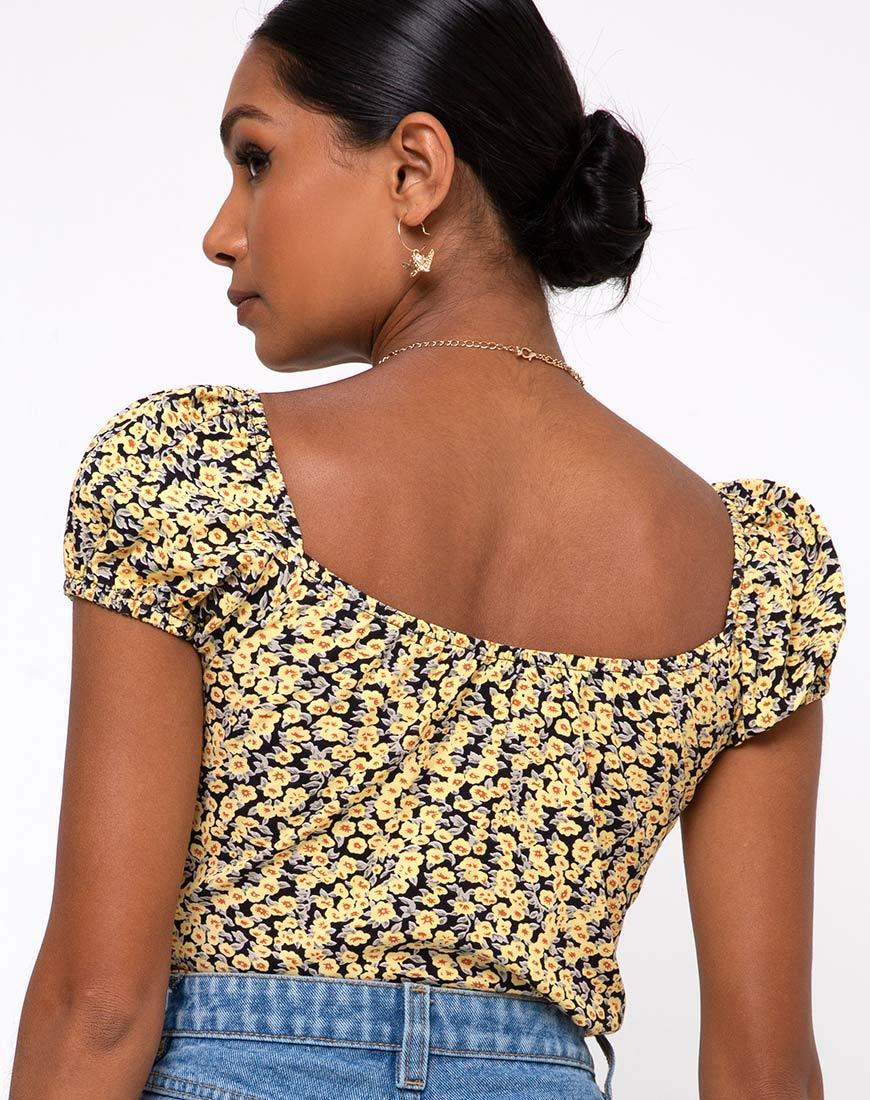 Image de Mazu Top in Mini Bloom Yellow