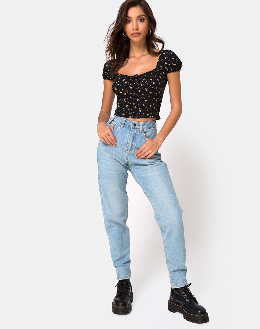 Image de Mazu Top in Pretty Petal Black
