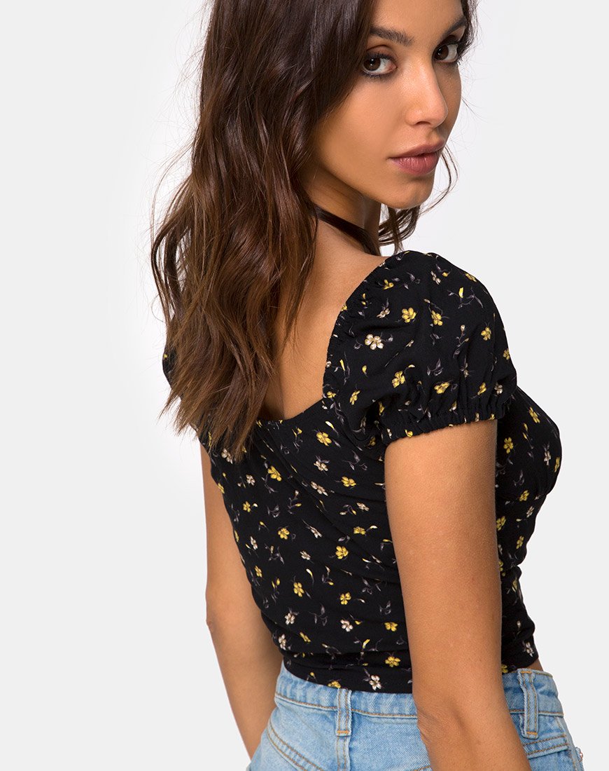 Image de Mazu Top in Pretty Petal Black