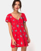 Image de la robe Meca en Soi Rose Rouge
