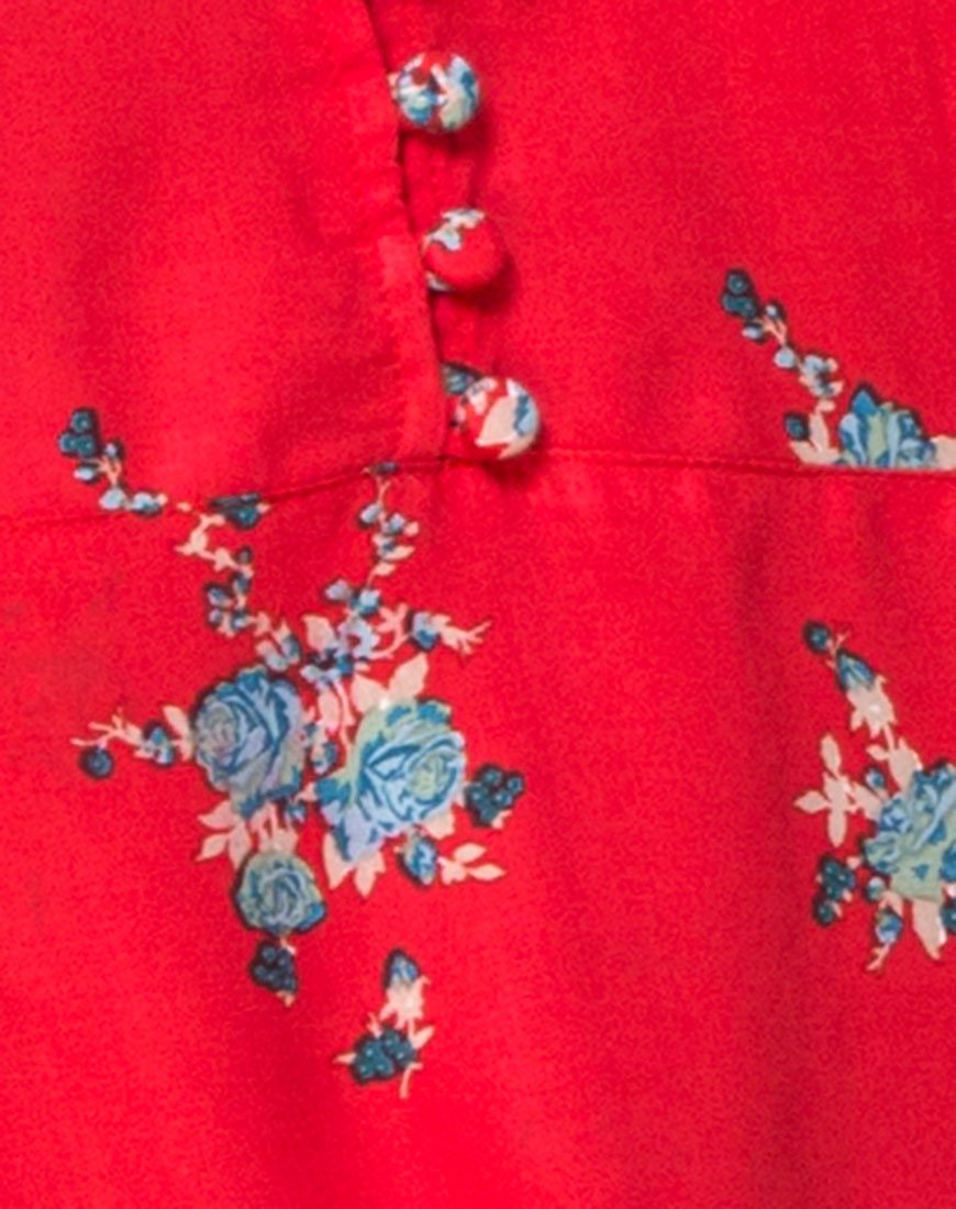 Image de la robe Meca en Soi Rose Rouge