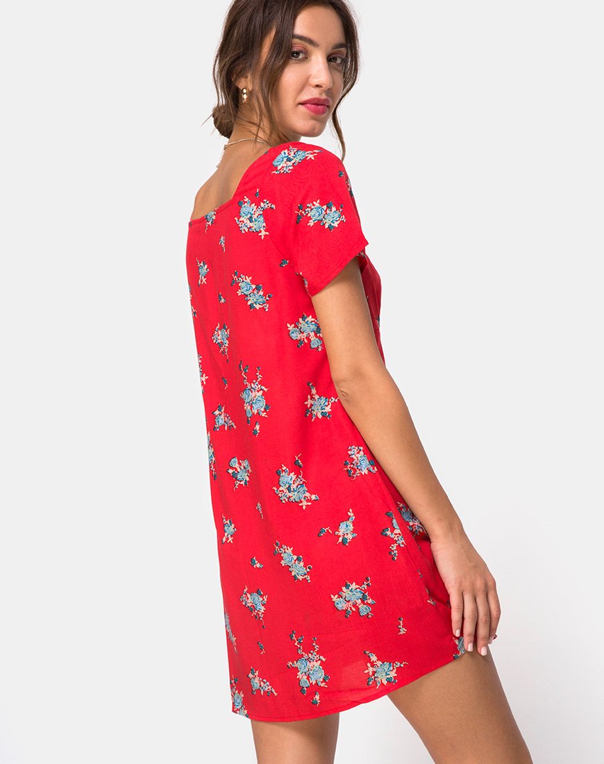 Image de la robe Meca en Soi Rose Rouge