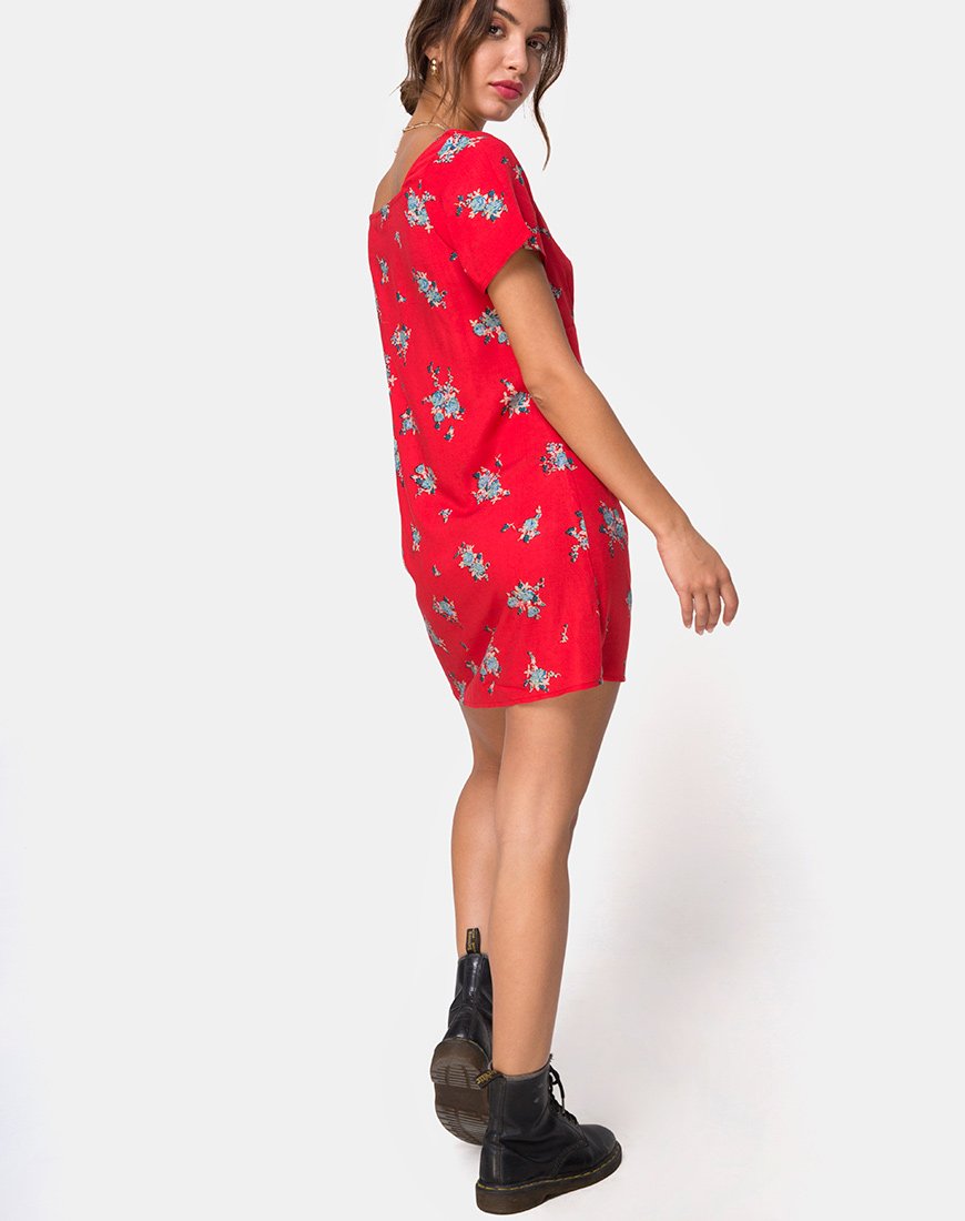 Image de la robe Meca en Soi Rose Rouge