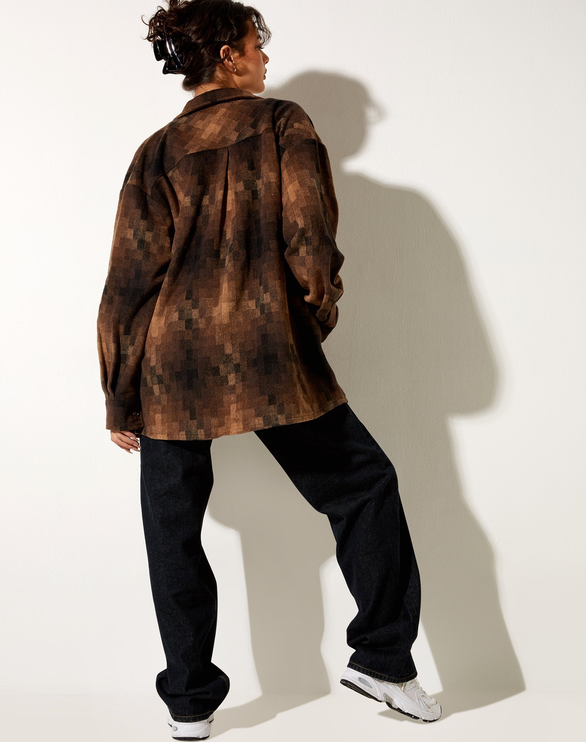 Image de la chemise Medita à carreaux marron
