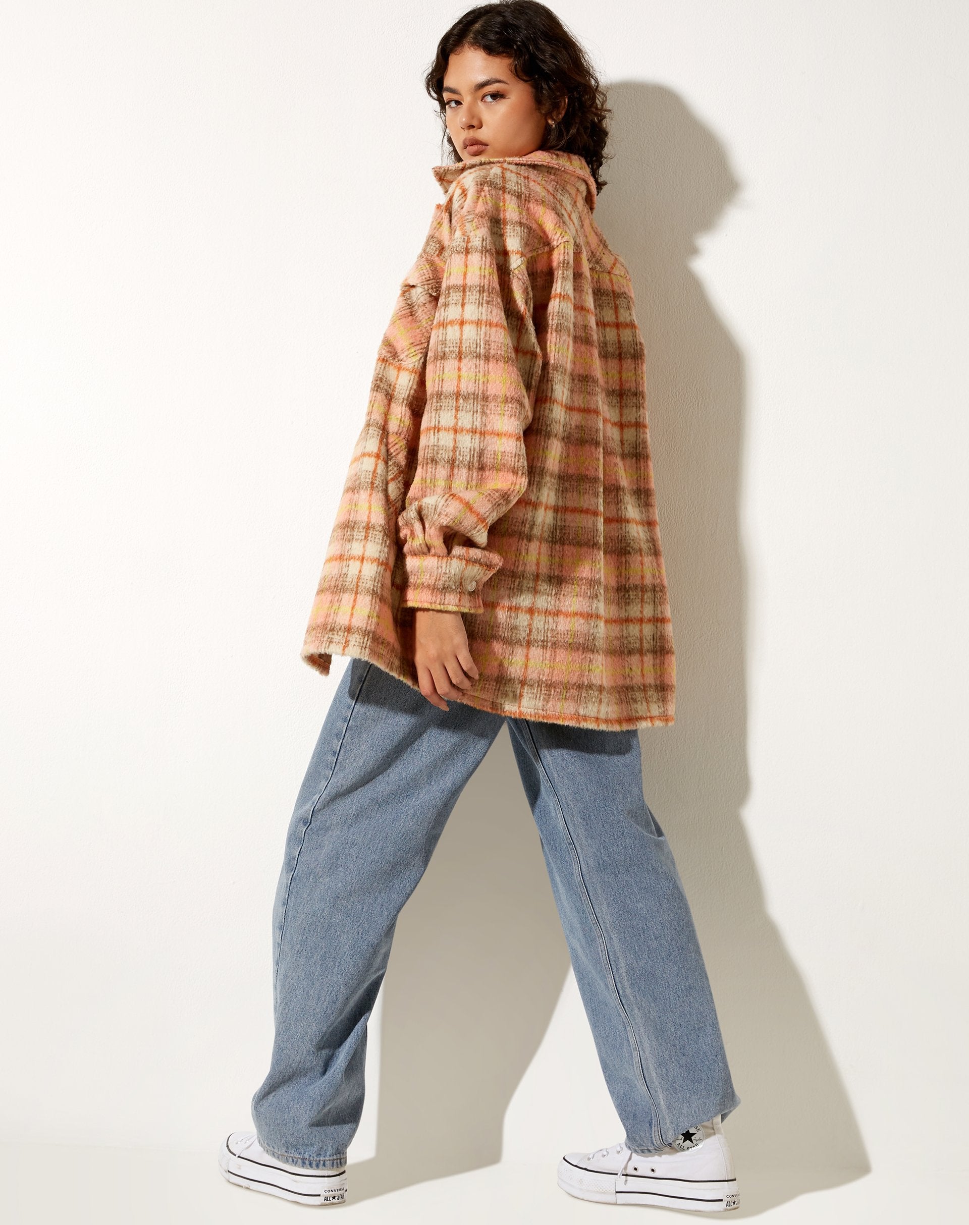 Image de la chemise Medita en rose et marron