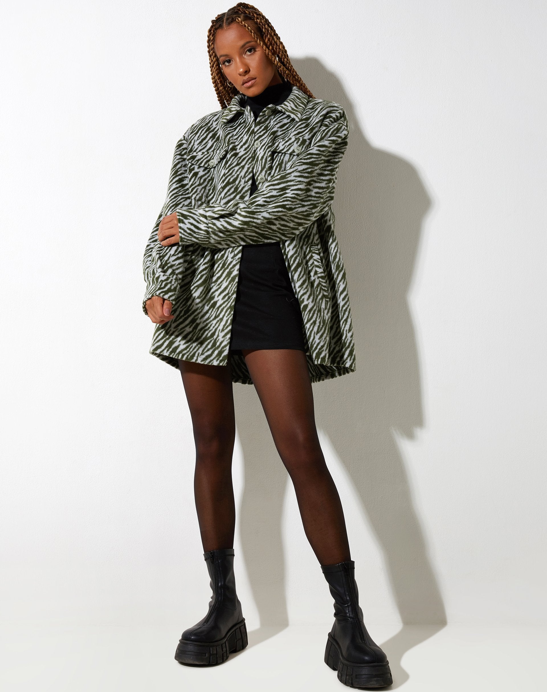 Image de la chemise Medita en vert crème