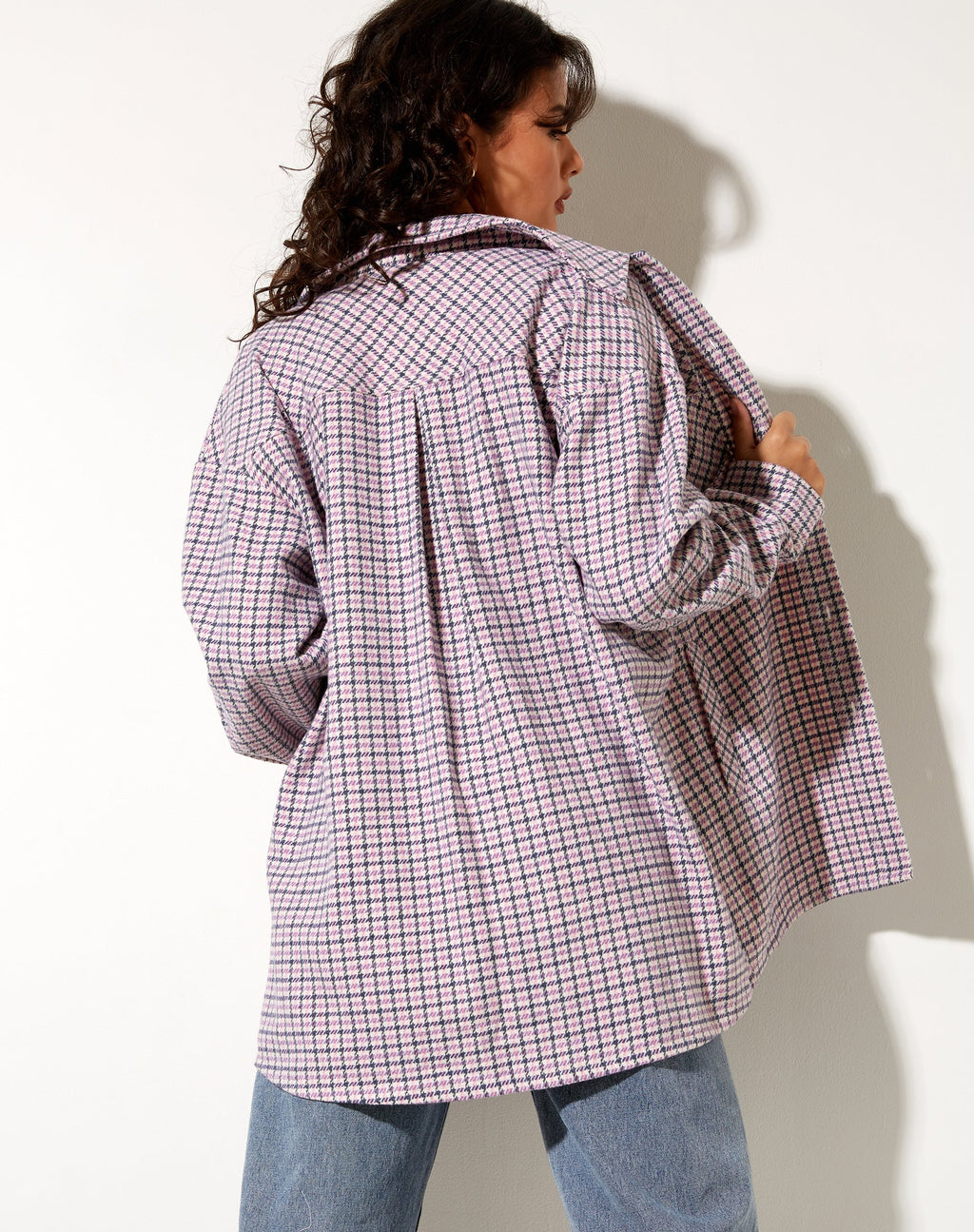 Chemise Medita en violet, rose et noir