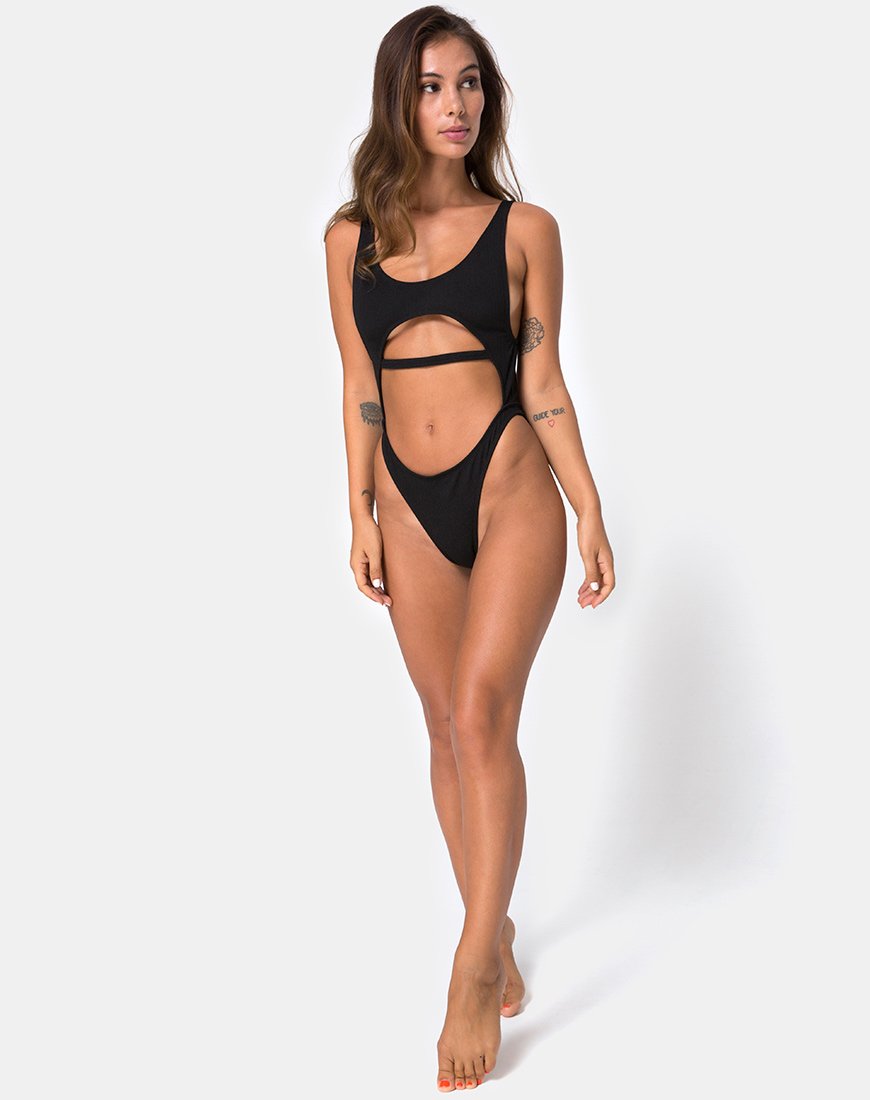 Image de Mejia Maillot de bain en côtes noir