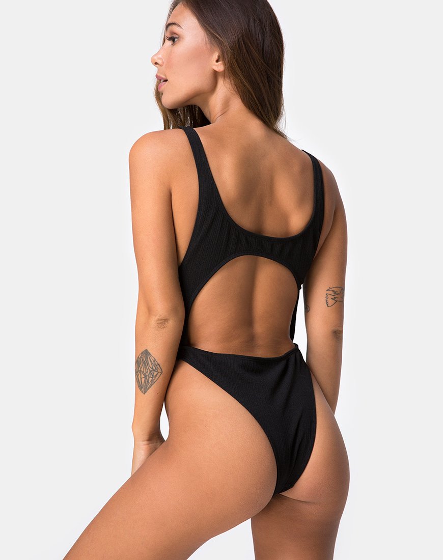 Image de Mejia Maillot de bain en côtes noir