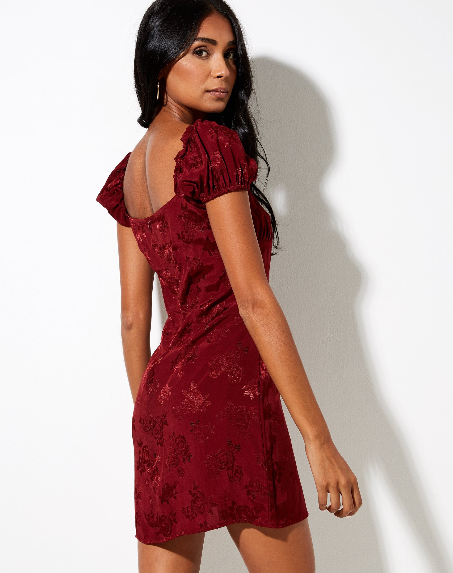 Image de Menta Mini Robe en Satin Rose Mulberry