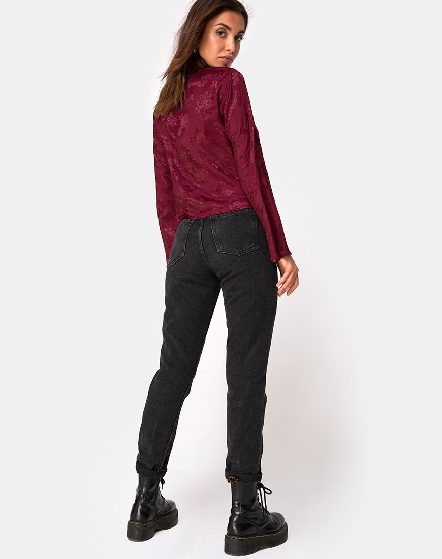 Image de Merida Top in Satin Rose Burgundy
