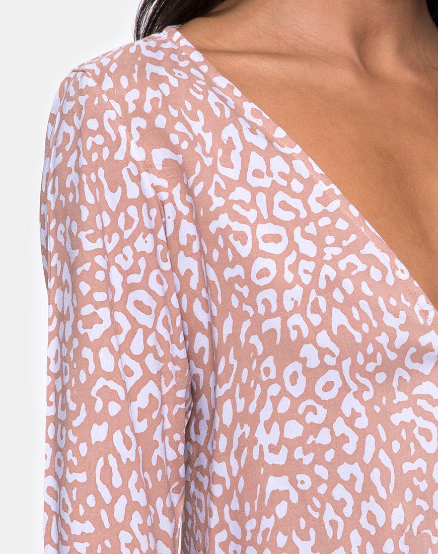 Image de la blouse Merida à pois léopard