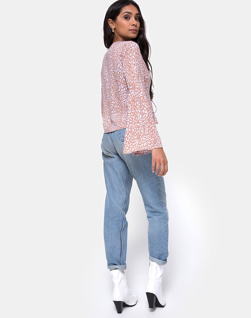 Image de la blouse Merida à pois léopard