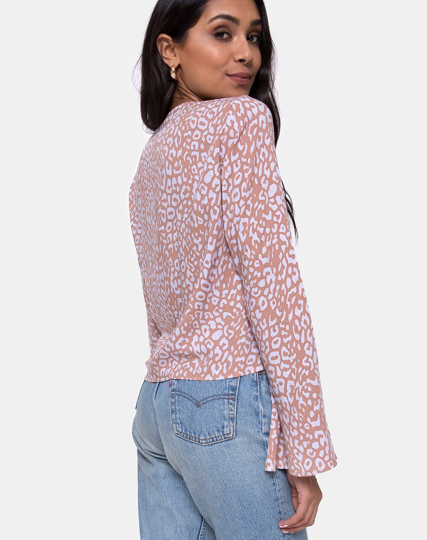 Image de la blouse Merida à pois léopard