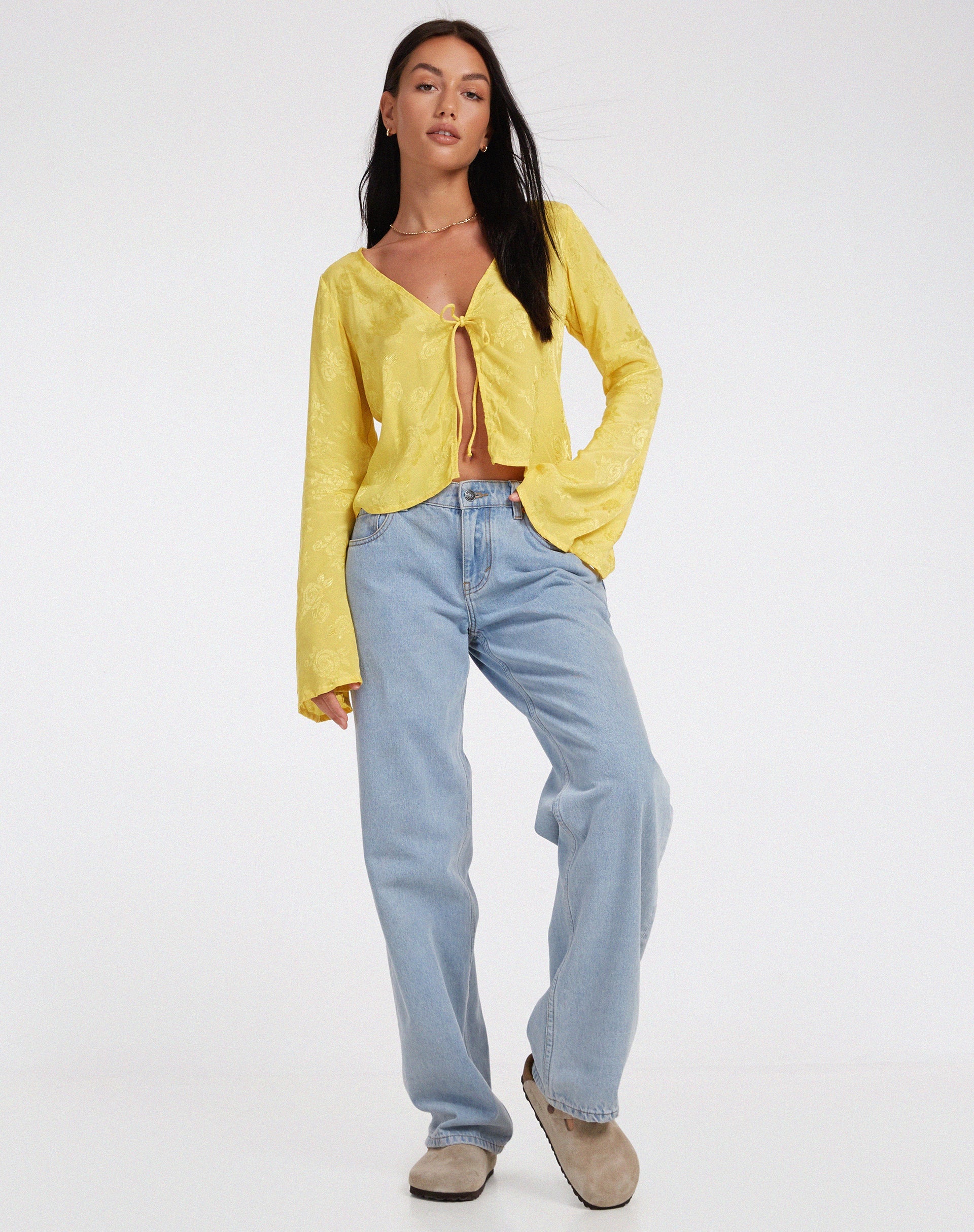 image de Merida Top in Satin Rose Sunshine Yellow