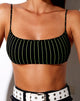 Image de Micro Crop Top in Neon Pinstripe