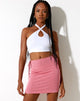 Image de la mini-jupe Midang en crêpe rose vif