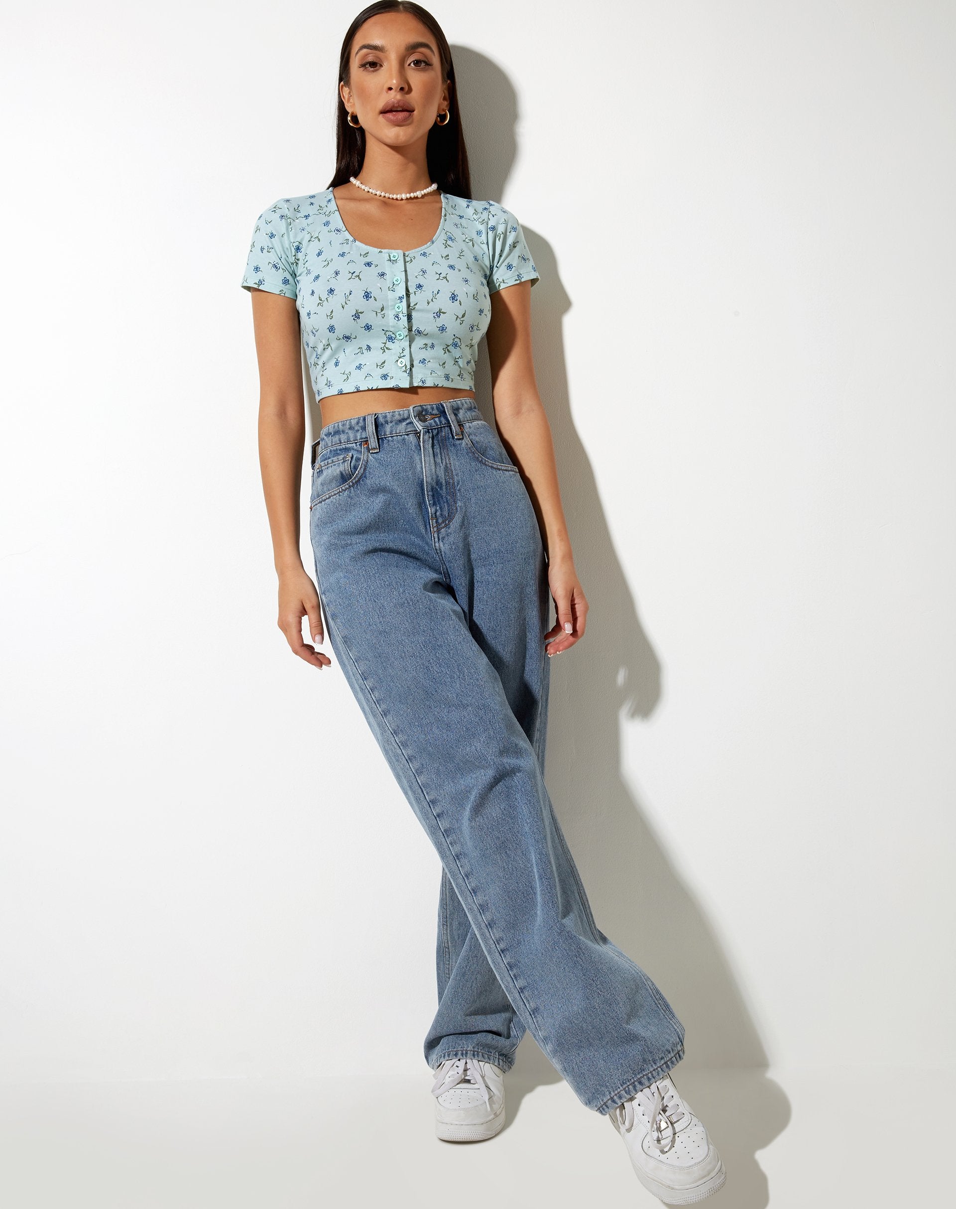 Image de Mieye Crop Top in Pretty Petal Green
