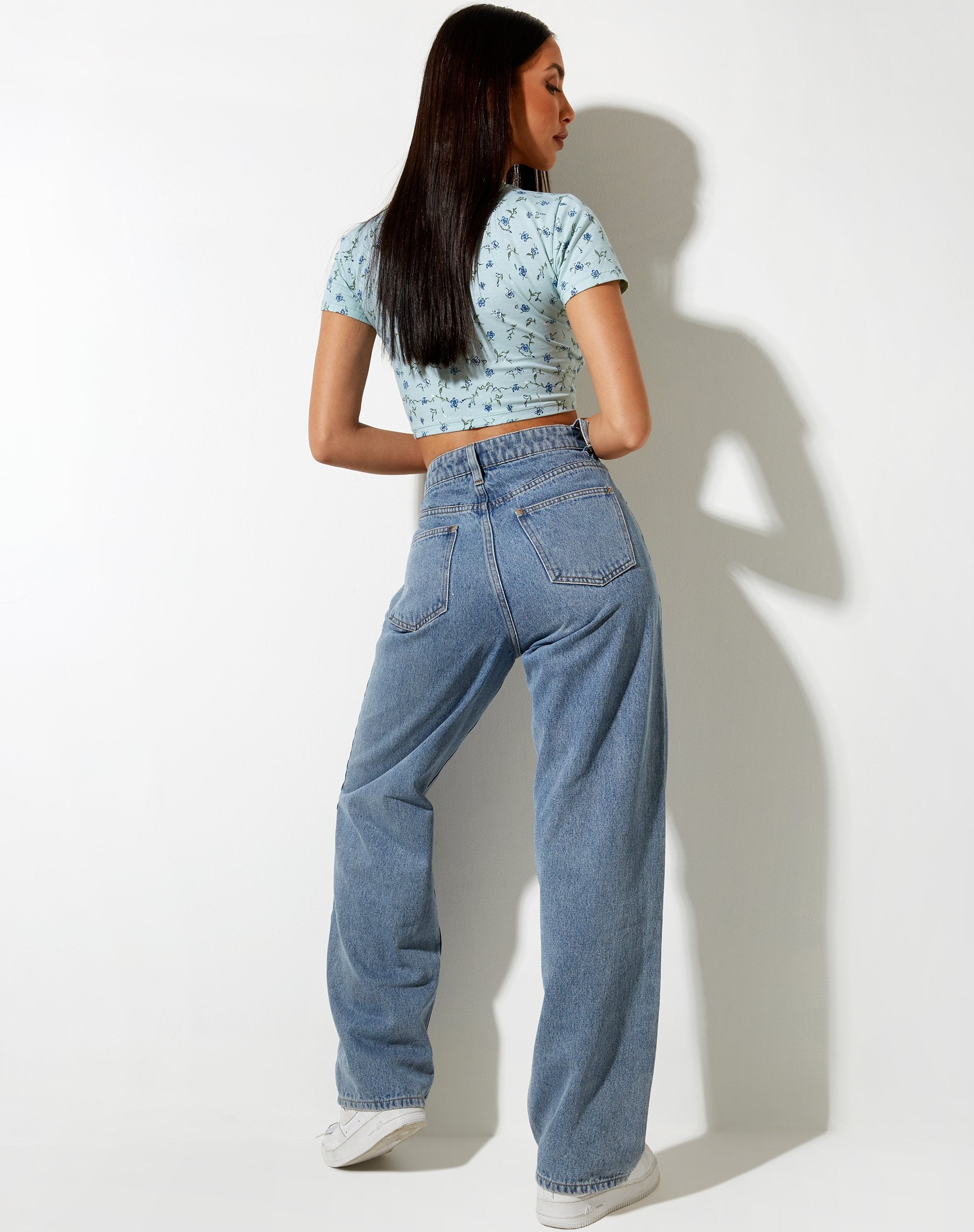 Image de Mieye Crop Top in Pretty Petal Green