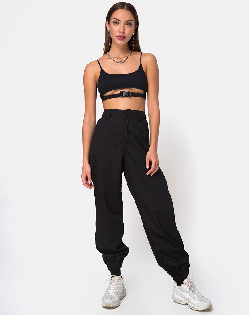 Image de Milipe Crop Top in Black Buckles