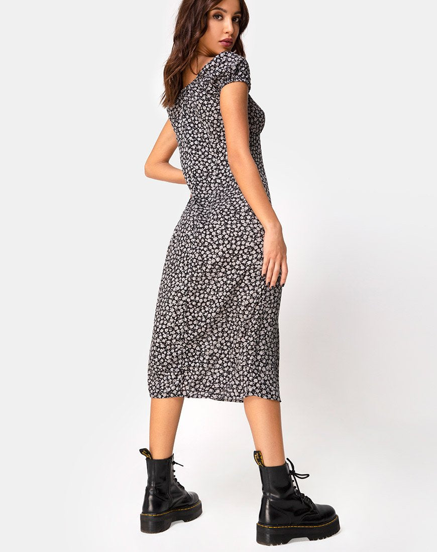 Image de Milla Dress in Ditsy Rose Black